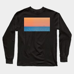 Abstract sunset with a lighthouse Long Sleeve T-Shirt